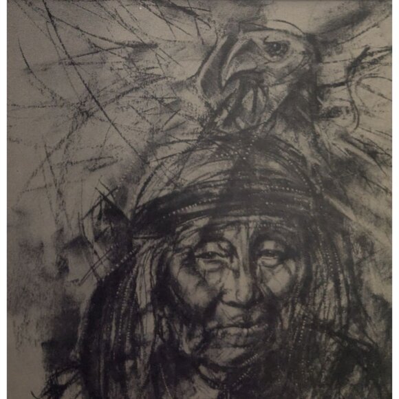 Native American Chief Art Print by Don Ruffin Double Signed A/P Framed - Picture 6 of 8